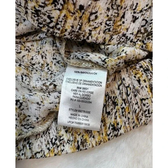 Democracy Women’s Sleeveless Lace-Up Blouse Multicolor Floral Print Size L - Picture 5 of 8